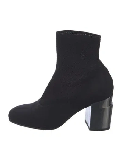 Pre-owned Robert Clergerie Sock Boots In Black