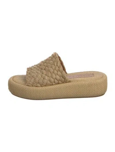 Pre-owned Robert Clergerie Straw Espadrilles In Neutral