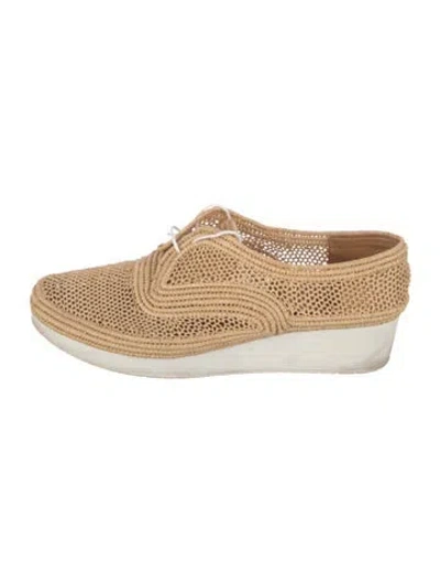 Pre-owned Robert Clergerie Straw Pumps In Neutrals
