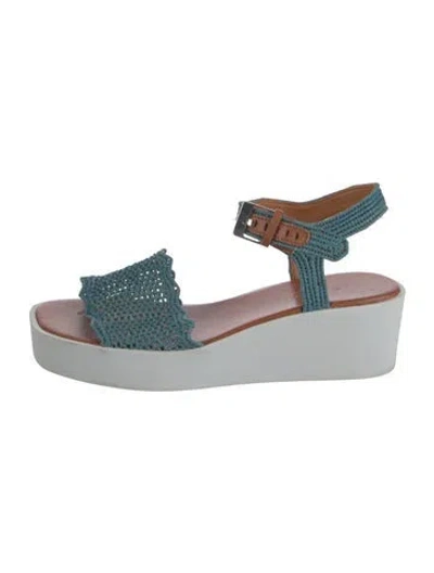 Pre-owned Robert Clergerie Straw Sandals In Multicolor