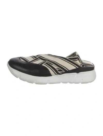Pre-owned Robert Clergerie Striped Sneakers In Black/neutrals