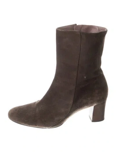 Pre-owned Robert Clergerie Suede Animal Print Boots In Multi