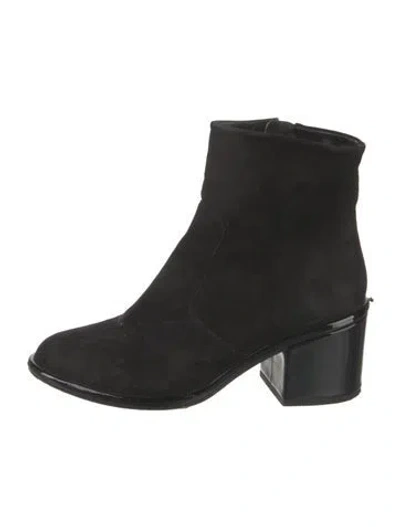 Pre-owned Robert Clergerie Suede Boots In Black