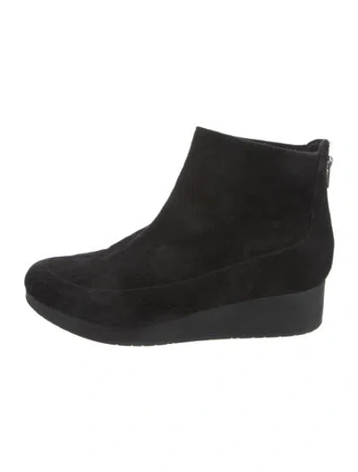 Pre-owned Robert Clergerie Suede Boots In Black