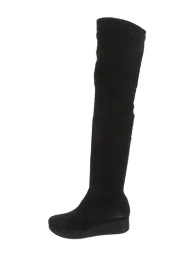 Pre-owned Robert Clergerie Suede Boots In Black