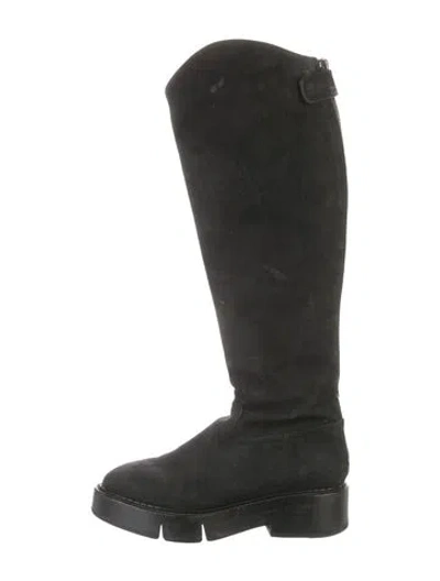 Pre-owned Robert Clergerie Suede Boots In Black