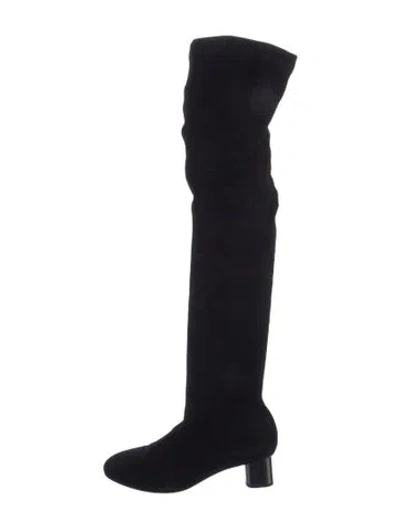 Pre-owned Robert Clergerie Suede Boots In Black
