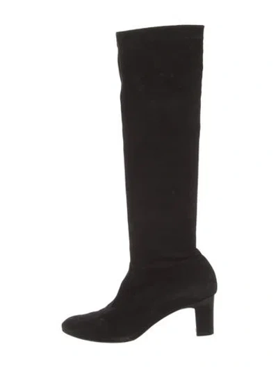 Pre-owned Robert Clergerie Suede Boots In Black