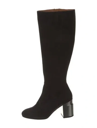 Pre-owned Robert Clergerie Suede Boots In Black