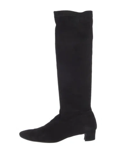 Pre-owned Robert Clergerie Suede Boots In Black