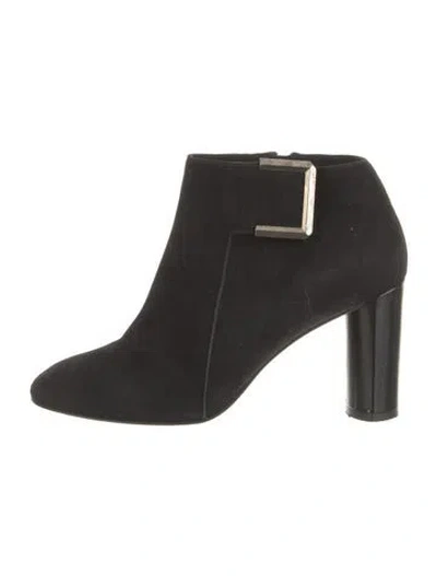 Pre-owned Robert Clergerie Suede Boots In Black