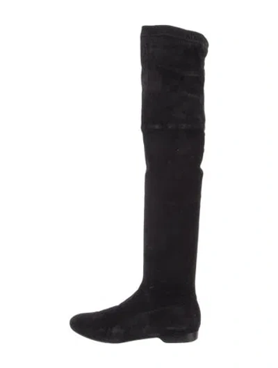 Pre-owned Robert Clergerie Suede Boots In Black
