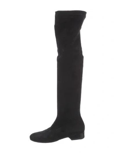 Pre-owned Robert Clergerie Suede Boots In Black