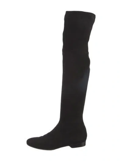 Pre-owned Robert Clergerie Suede Boots In Black