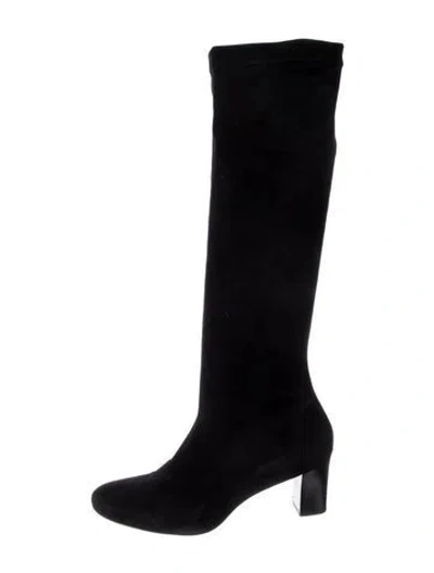Pre-owned Robert Clergerie Suede Boots In Black