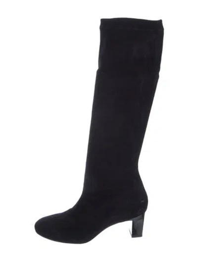 Pre-owned Robert Clergerie Suede Boots In Black