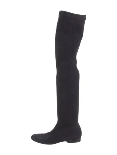 Pre-owned Robert Clergerie Suede Boots In Black