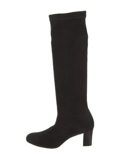 Pre-owned Robert Clergerie Suede Boots In Black