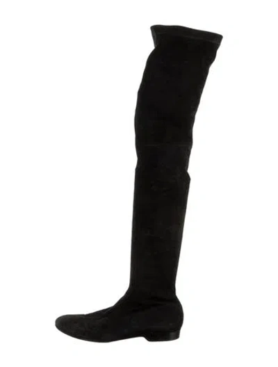 Pre-owned Robert Clergerie Suede Boots In Black