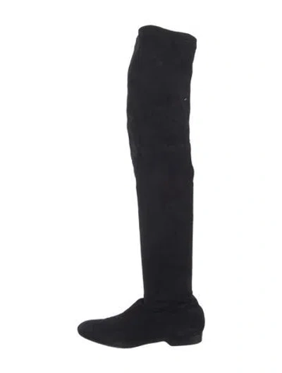 Pre-owned Robert Clergerie Suede Boots In Black