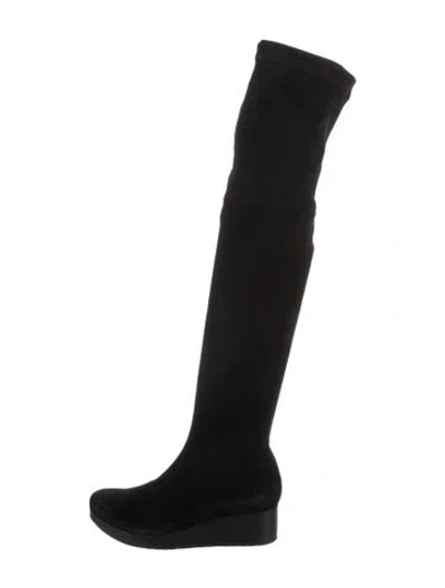 Pre-owned Robert Clergerie Suede Boots In Black