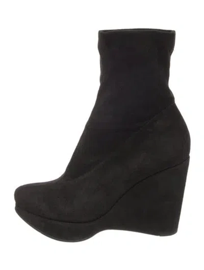 Pre-owned Robert Clergerie Suede Boots In Black