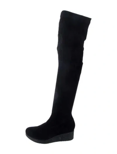 Pre-owned Robert Clergerie Suede Boots In Black