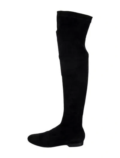 Pre-owned Robert Clergerie Suede Boots In Black