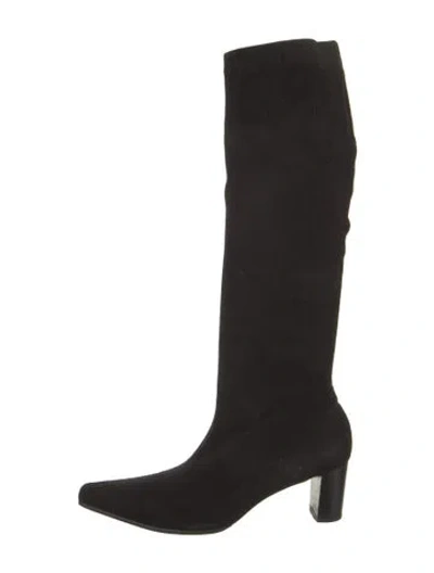 Pre-owned Robert Clergerie Suede Boots In Black