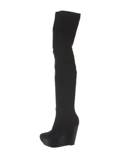 Pre-owned Robert Clergerie Suede Boots In Black