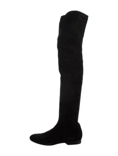 Pre-owned Robert Clergerie Suede Boots In Black