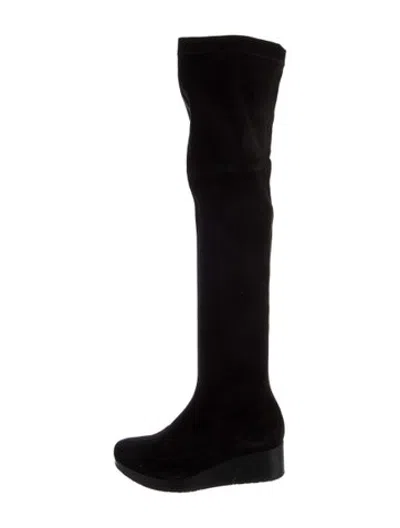 Pre-owned Robert Clergerie Suede Boots In Black