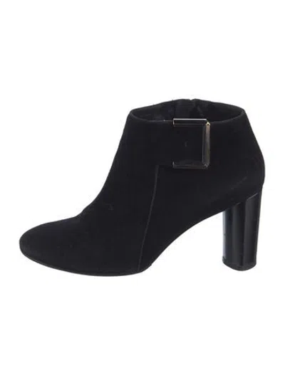 Pre-owned Robert Clergerie Suede Boots In Black