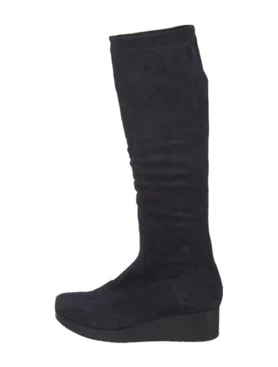 Pre-owned Robert Clergerie Suede Boots In Blue