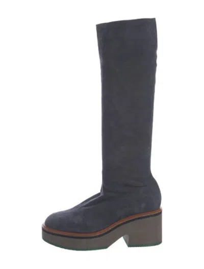 Pre-owned Robert Clergerie Suede Boots In Blue