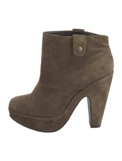 Pre-owned Robert Clergerie Suede Boots In Brown