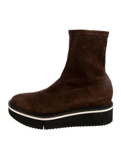 Pre-owned Robert Clergerie Suede Boots In Brown