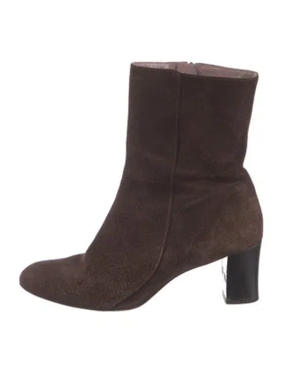 Pre-owned Robert Clergerie Suede Boots In Brown
