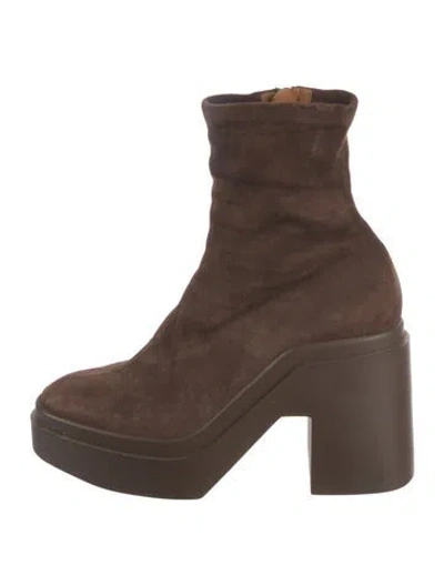 Pre-owned Robert Clergerie Suede Boots In Brown