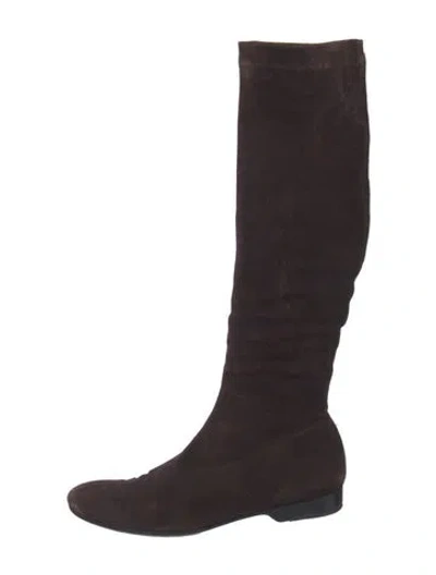 Pre-owned Robert Clergerie Suede Boots In Brown