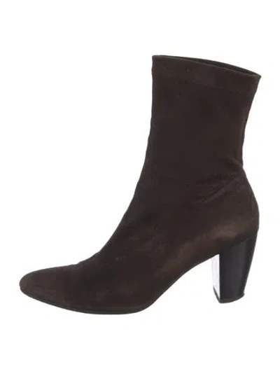 Pre-owned Robert Clergerie Suede Boots In Brown