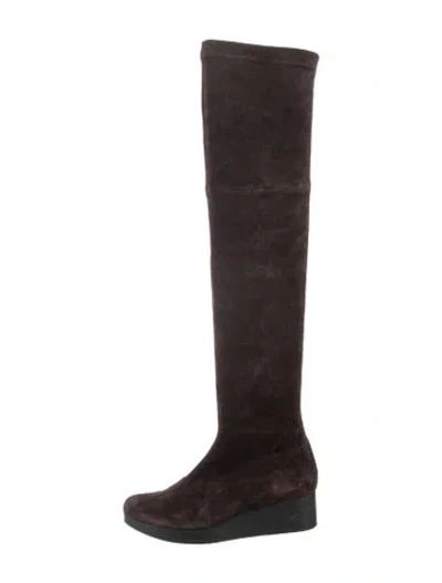 Pre-owned Robert Clergerie Suede Boots In Brown