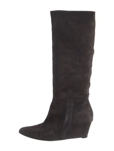 Pre-owned Robert Clergerie Suede Boots In Brown