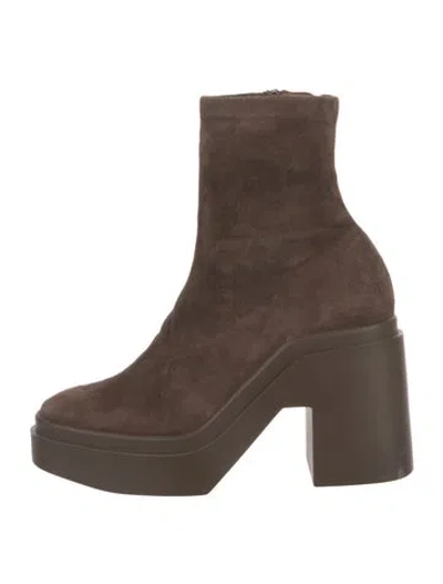 Pre-owned Robert Clergerie Suede Boots In Brown