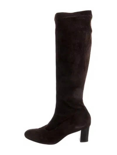 Pre-owned Robert Clergerie Suede Boots In Brown