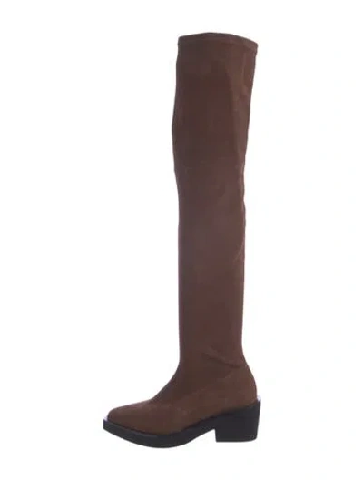 Pre-owned Robert Clergerie Suede Boots In Brown/burgundy