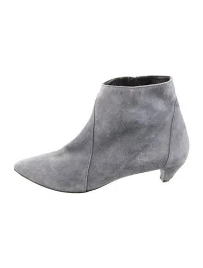 Pre-owned Robert Clergerie Suede Boots In Gray