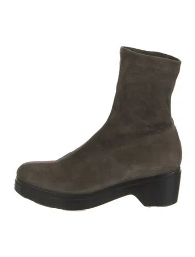 Pre-owned Robert Clergerie Suede Boots In Green