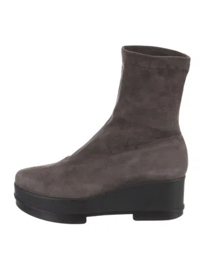 Pre-owned Robert Clergerie Suede Boots In Grey