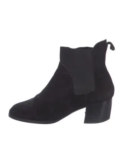 Pre-owned Robert Clergerie Suede Chelsea Boots In Black